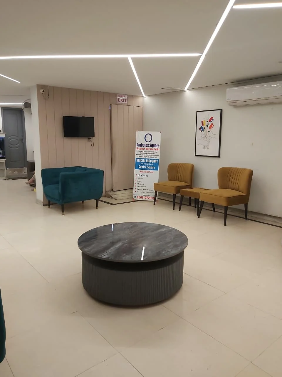 Clinic corridor and patient flow area